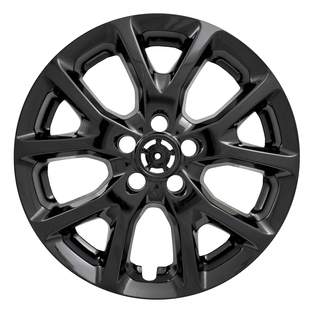 IWCIMP382BLK – COAST2COAST Wheel Skin, 17 Inch 10 Vent Snap-On/Center Retention Painted Gloss Black ABS Plastic Set O...